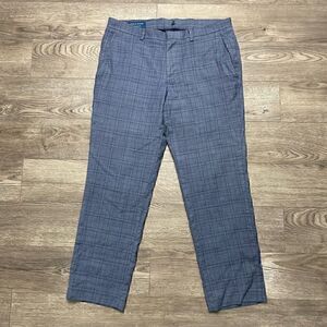 Cole Haan Dress Pants Mens 38x31 Blue Wool Grand OS Flat Front Chino